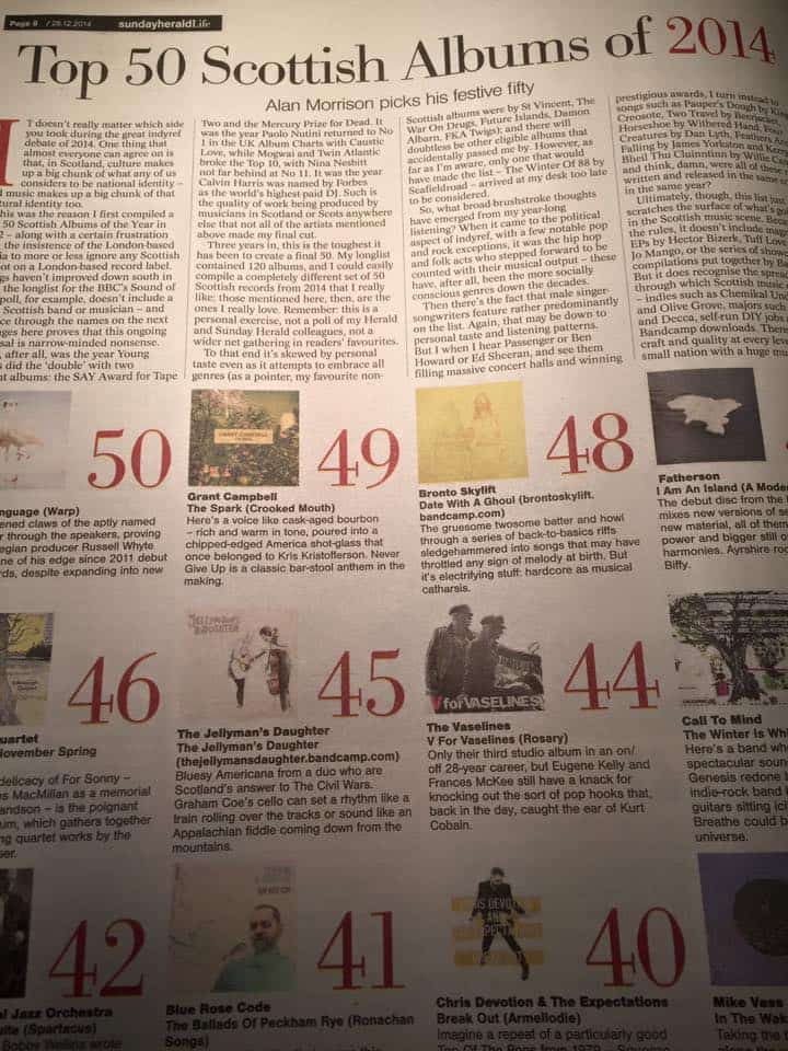 Jellymans Daughter top 50 albums of 2014